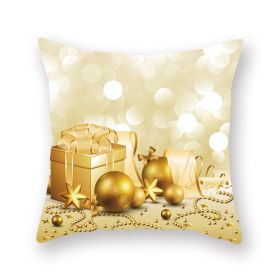 Home Golden Christmas Pillow Cover (Option: 19XMAS417-45x45cm)