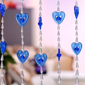 Household Plastic Crystal Acrylic Door Chain Decoration (Option: Transparent blue-90x90)