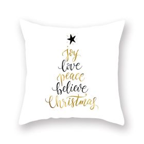 Home Golden Christmas Pillow Cover (Option: 19XMAS41-45x45cm)