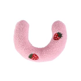 Pet Dog Cat Protect Cervical Spine Deep Sleep U-shape Pillow (Option: 26X17CM-Pink)