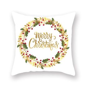 Home Golden Christmas Pillow Cover (Option: 19XMAS47-45x45cm)