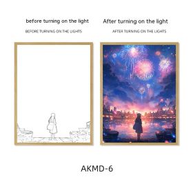 Couple Watch Fireworks Healing Lighting Painting Small Night Lamp Pendulum Painting (Option: AKMD6-Small Size Style 1)