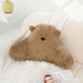 Bejirog Bear Home Pillow Modern Simple Cartoon Cute (Option: Khaki-Large)