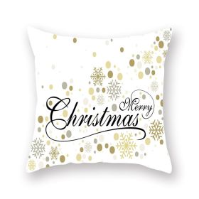 Home Golden Christmas Pillow Cover (Option: 19XMAS410-45x45cm)