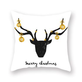 Home Golden Christmas Pillow Cover (Option: 19XMAS42-45x45cm)