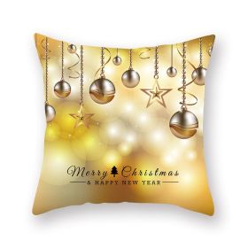 Home Golden Christmas Pillow Cover (Option: 19XMAS420-45x45cm)