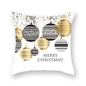 Home Golden Christmas Pillow Cover (Option: 19XMAS49-45x45cm)