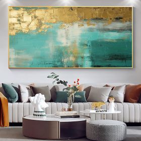 Handmade Oil Painting Large Original Gold Oil Painting on Canvas Abstract Gold Art Painting Bedroom Wall Decor Modern Textured Wall Art Decorative Pai (Style: 1, size: 75x150cm)