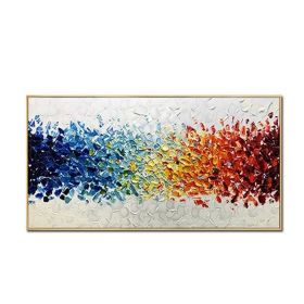 Handmade Abstract Oil Painting Top Selling Wall Art Modern Minimalist Colorful Picture Canvas Home Decor For Living Room  No Frame (size: 40x80cm)