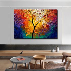 Hand Painted Canvas Oil Paintings Colorful Forest Landscape Abstract Wall Pictures Nordic Art Living Room Home Decor Frameless (size: 150x220cm)