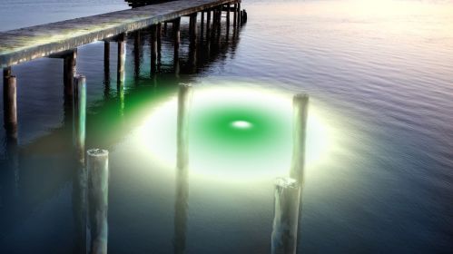 Mega-Watt Iris Underwater LED Lighting System (Color: Green/White, Power Cord Size: 120 Feet)