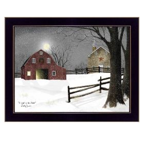 Trendy Decor 4U "Light in the Stable" Framed Wall Art, Modern Home Decor Framed Print for Living Room, Bedroom & Farmhouse Wall Decoration by Billy Ja (Color: as Pic)