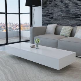 Coffee Table High Gloss White (Color: White)