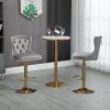 COOLMORE Bar Stools with Back and Footrest Counter Height Dining Chairs 2PC/SET