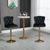 COOLMORE Bar Stools with Back and Footrest Counter Height Dining Chairs 2PC/SET