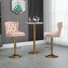 COOLMORE Bar Stools with Back and Footrest Counter Height Dining Chairs 2PC/SET