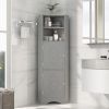 Tall Bathroom Corner Cabinet;  Freestanding Storage Cabinet with Doors and Adjustable Shelves;  MDF Board