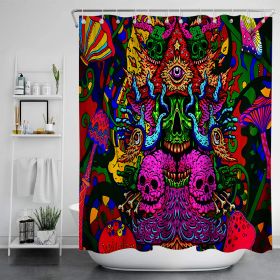 Digital Print-free Bathroom Curtain (Option: YLLHFK04-200x180CM)