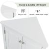 Triangle Bathroom Storage Cabinet with Adjustable Shelves;  Freestanding Floor Cabinet for Home Kitchen