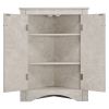 Triangle Bathroom Storage Cabinet with Adjustable Shelves;  Freestanding Floor Cabinet for Home Kitchen