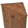 Triangle Bathroom Storage Cabinet with Adjustable Shelves;  Freestanding Floor Cabinet for Home Kitchen