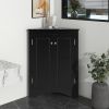 Triangle Bathroom Storage Cabinet with Adjustable Shelves;  Freestanding Floor Cabinet for Home Kitchen