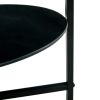 2-layer Tempered Glass End Table;  Round Coffee Table for Bedroom Living Room Office