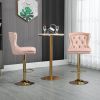 COOLMORE Bar Stools with Back and Footrest Counter Height Dining Chairs 2PC/SET