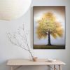 Hand Painted Oil Painting Original Tree Painting on Canvas Large Abstract Gold Big Tower Tree Landscape Acrylic Oil Painting Modern Living Room Wall A