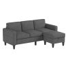 Best Choice Products Upholstered Sectional Sofa for Home, Apartment, Dorm, Bonus Room, Compact Spaces w/Chaise Lounge, 3-Seat, L-Shape Design, Reversi