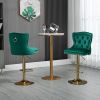 COOLMORE Bar Stools with Back and Footrest Counter Height Dining Chairs 2PC/SET