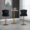 COOLMORE Bar Stools with Back and Footrest Counter Height Dining Chairs 2PC/SET