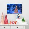 Framed Canvas Wall Art Decor Painting For Chrismas, Chrismas Tree on Seaside Chrismas Gift Painting For Chrismas Gift, Decoration For Chrismas Eve Off