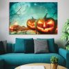 Drop-Shipping Framed Canvas Wall Art Decor Painting For Halloween, Jack-o-lanterns Painting For Halloween Gift, Decoration For Halloween Living Room,