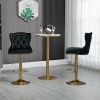 COOLMORE Bar Stools with Back and Footrest Counter Height Dining Chairs 2PC/SET