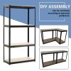 Storage Shelves - 4 Tier Adjustable Garage Storage Shelving;  Heavy Duty Metal Storage Utility Rack Shelf Unit for Warehouse Pantry Closet Kitchen