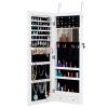 LED Lights Jewelry Storage Mirror Cabinet