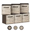 6 Pack Fabric Storage Cubes with Handle, Foldable 11 Inch Cube Storage Bins, Storage Baskets for Shelves, Storage Boxes for Organizing Closet Bins