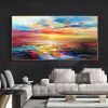 Handmade Hand Painted Wall Art On Canvas Abstract Knife Painting Landscape Dusk For Home Decoration Decor