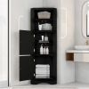 Tall Bathroom Corner Cabinet;  Freestanding Storage Cabinet with Doors and Adjustable Shelves;  MDF Board