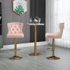 COOLMORE Bar Stools with Back and Footrest Counter Height Dining Chairs 2PC/SET