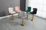 COOLMORE Bar Stools with Back and Footrest Counter Height Dining Chairs 2PC/SET