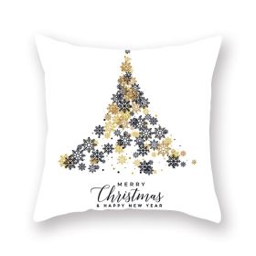 Home Golden Christmas Pillow Cover (Option: 19XMAS43-45x45cm)