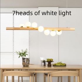 Chandelier Solid Wood Modern Minimalist Log (Option: 7heads of white light-G9 light source 5W-US)