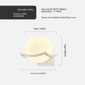 Simple Bedroom Bedside European Wall Lamp (Option: Milky White Cover-5W White Light)